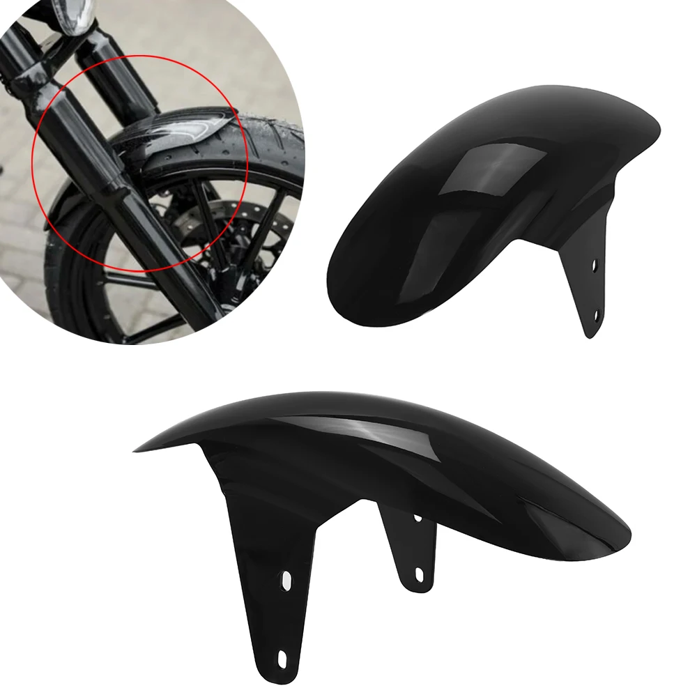 

Motorcycle ABS Plastic Front Fender Mudguard Cover Protector Splash Gloss Black For Harley Softail Breakout FXBR FXBRS 2018-2022