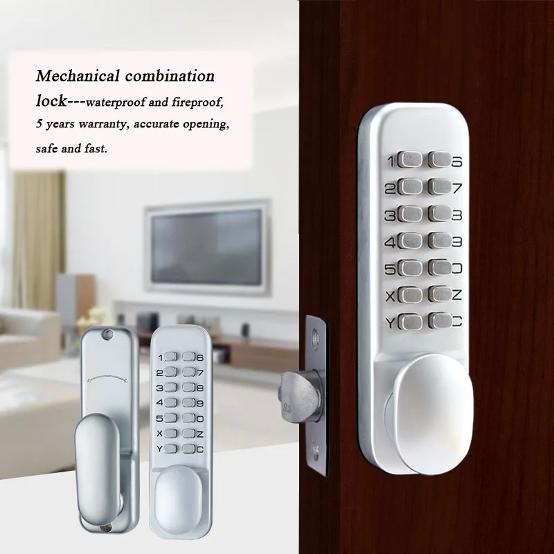 Imagem -02 - Smart Coded Zinc Alloy Lock Impermeável e à Prova de Fogo Fechadura Mecânica Combinada para Portas Internas e Externas