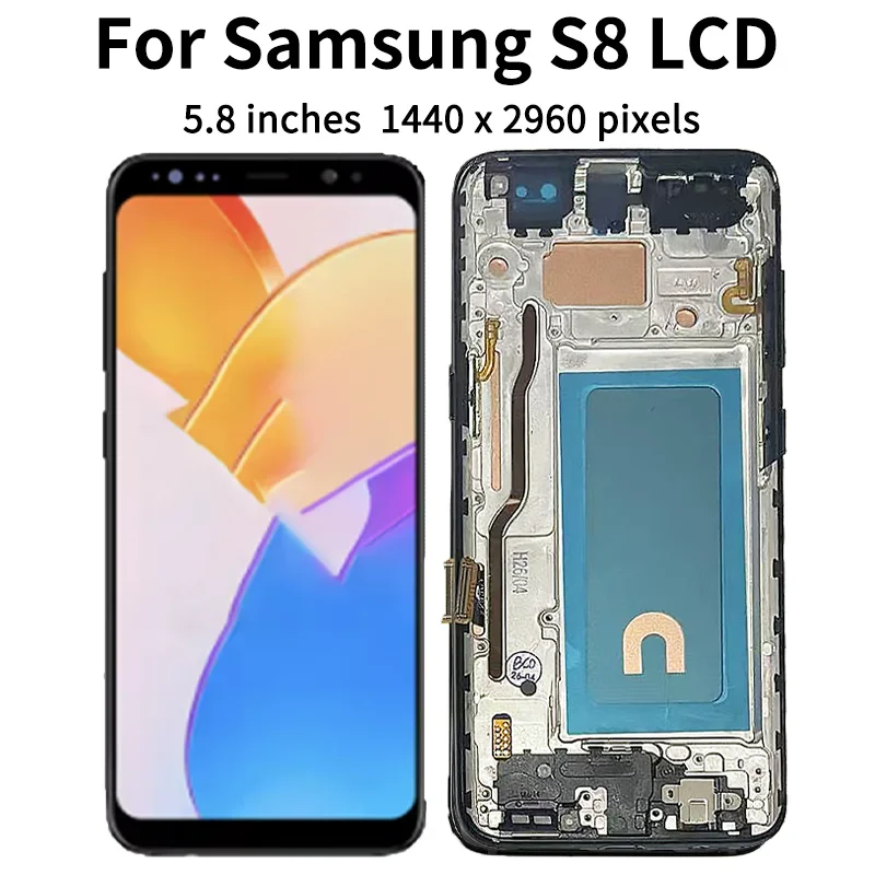100% neu getestet für samsung s8 g950 g950f SM-G950FD lcd display touchscreen mit rahmen für samsung s9 g960 SM-G960F display