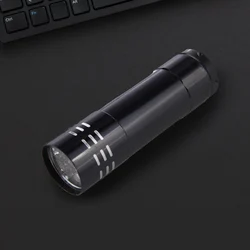 9 LED Handheld Ultraviolet Detector Waterproof 395nm Scorpion Inspection Lamp Portable for Fluorescent Agent/ Currency Test