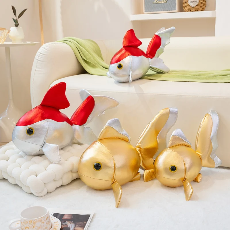 ذهبية محظوظ كوي الحيوانات ألعاب من القطيفة بولي Leather الجلود ذهبية الكرتون غربلة دمى هدايا عيد ميلاد الاطفال ديكور رمي وسادة ديكور المنزل