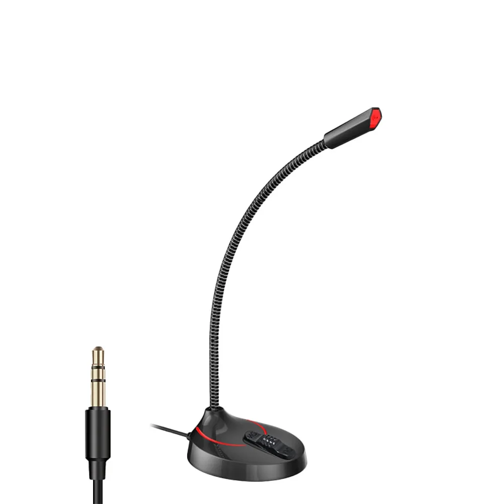 Portable Microphone Desktop Stand Black Round Base Bracket for Broadcast Online Meeting Podcast Recording Studio Use