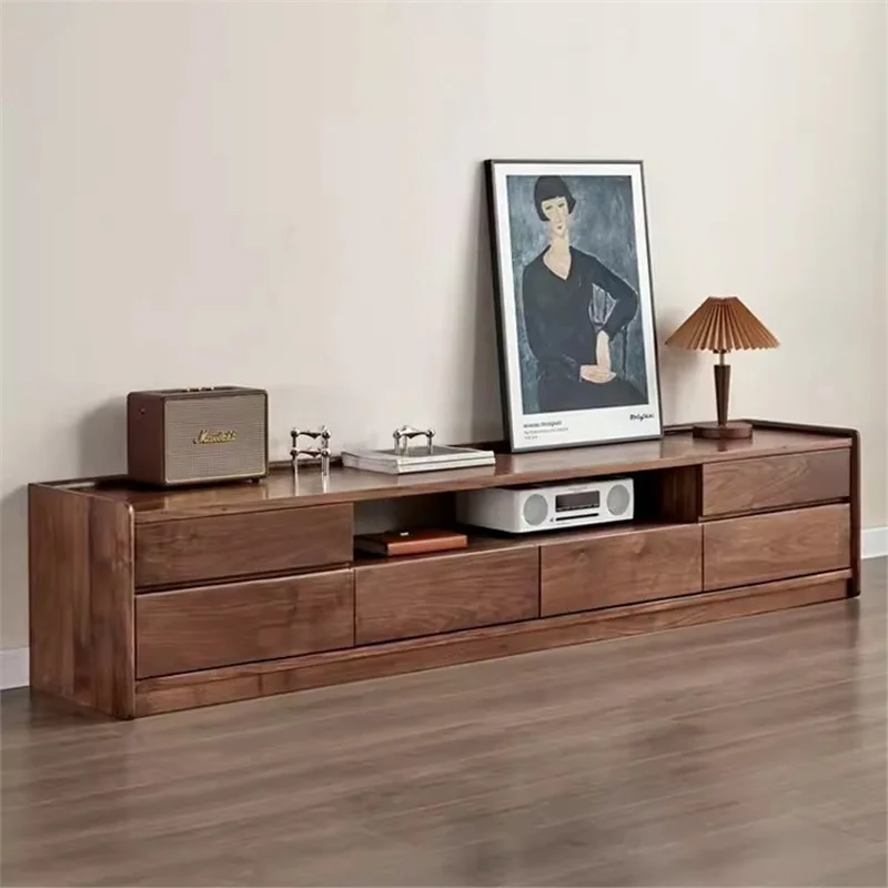 

Customizable Nordic TV Full Solid Wood Living Room Floor Cabinet Combination Drawer Storage Cabinet