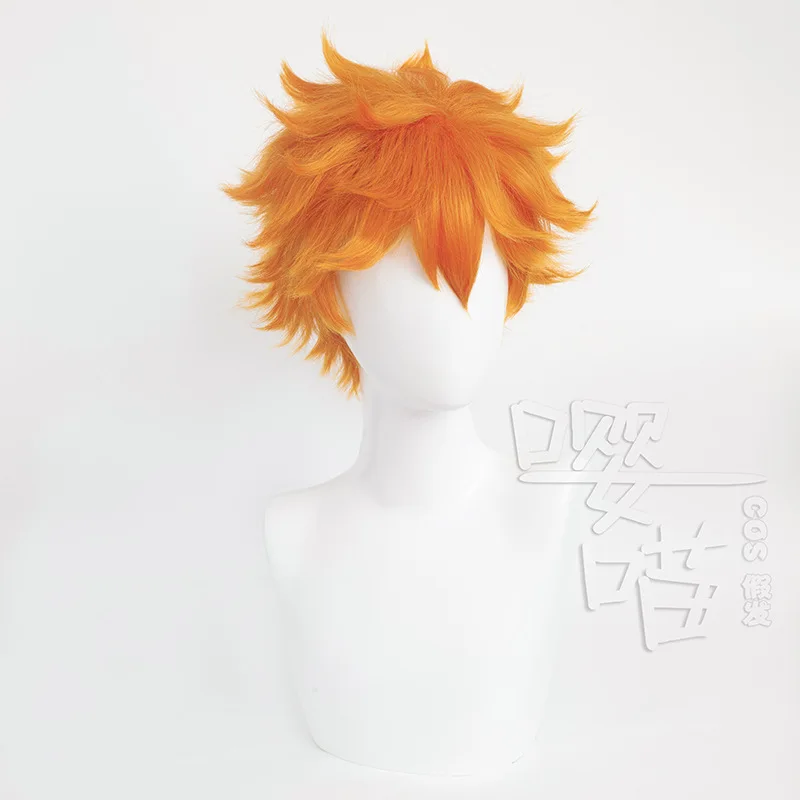 Hinata Shoyo Kinderspion Perücke Anime Haikyuu!! 32CM Orange Hitzebeständige Kunsthaar Anime Hinata Shoyo Cosplay Perücken Halloween Perücke