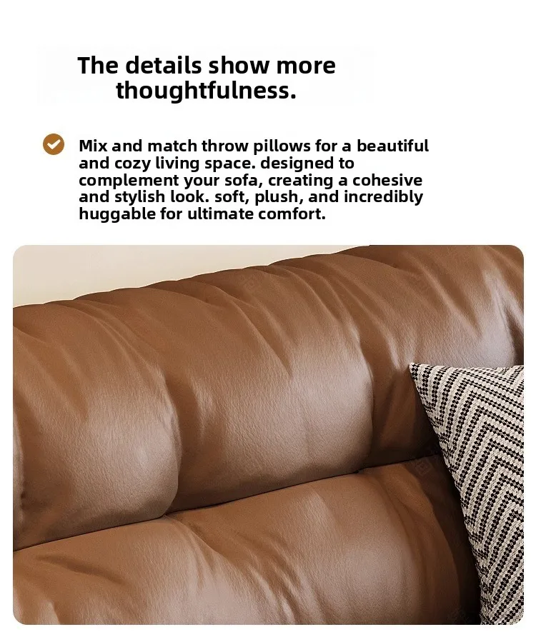 Anpassbares Ledersofa, einfaches modernes Wohnzimmer modern