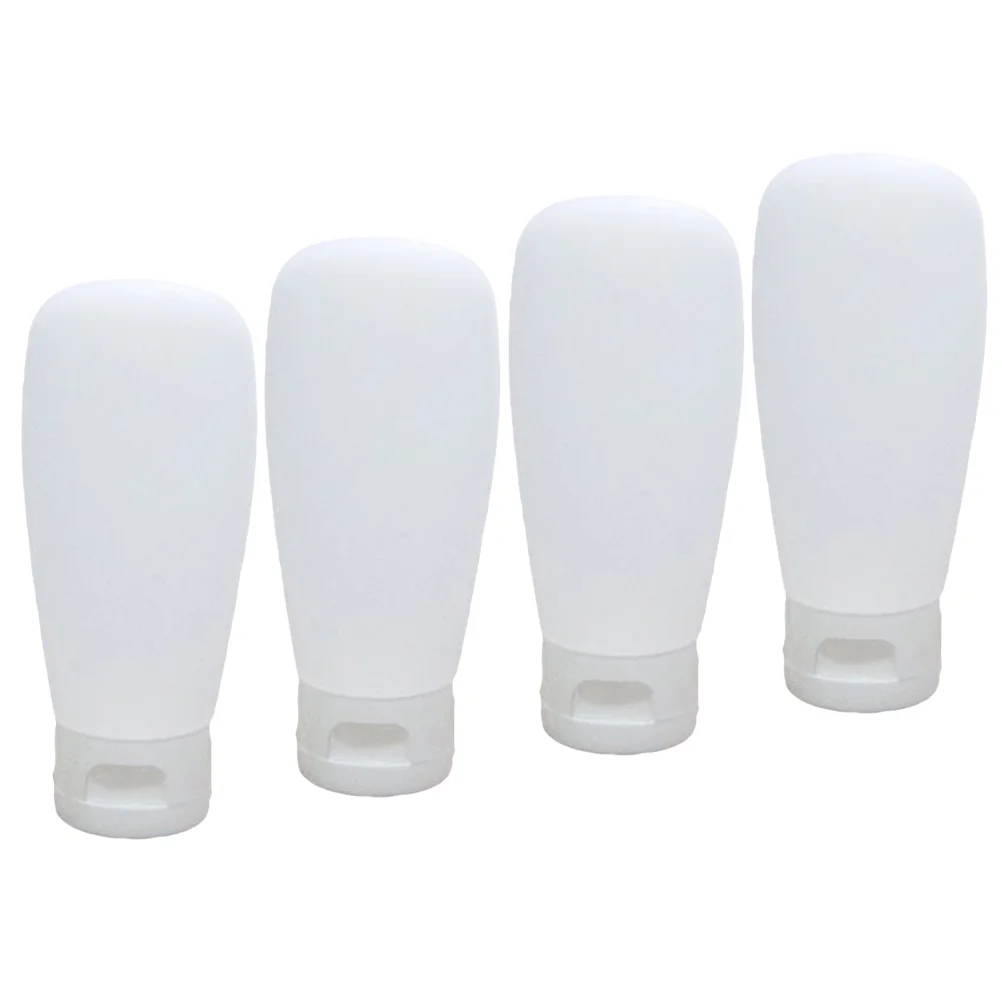 4Pcs 100ml Portable Travel Bottles Set Leak Proof Silicone Tubes Toiletries Containers Makeup Lotion Bottles for Cleaner