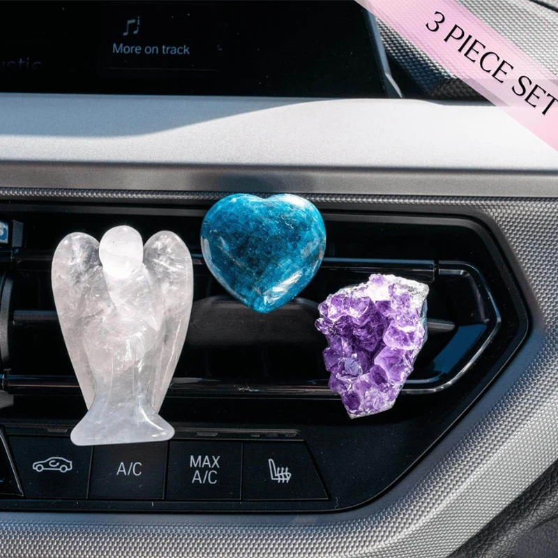 Guardian Angel Car Crystals of Protection Crystal Set Car Interior Decoration Ventilation Clip