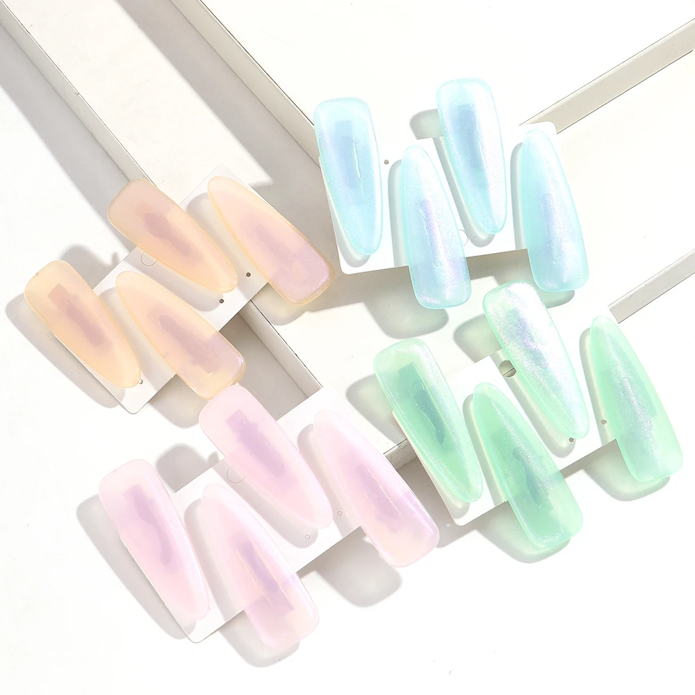 8 teile/los Bunte Acryl Haar Clips Side Bang Haarspange Make-Up Waschen Gesicht Bunte Zubehör Frauen Mädchen Styling Haarnadel
