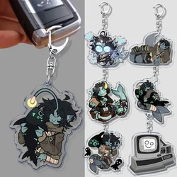 Pressure Horror Game Keychains Gaming Sebastian Solace Keyring for Accessories Bag Key Chain Ring Jewelry Gamer Fans Gifts
