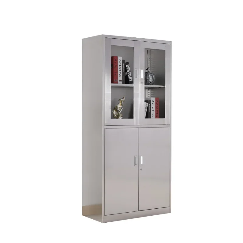 Stainless steel file cabinet Employee locker Cleaning storage Balcony sundries with lock with drawer Water cup storage cabinet