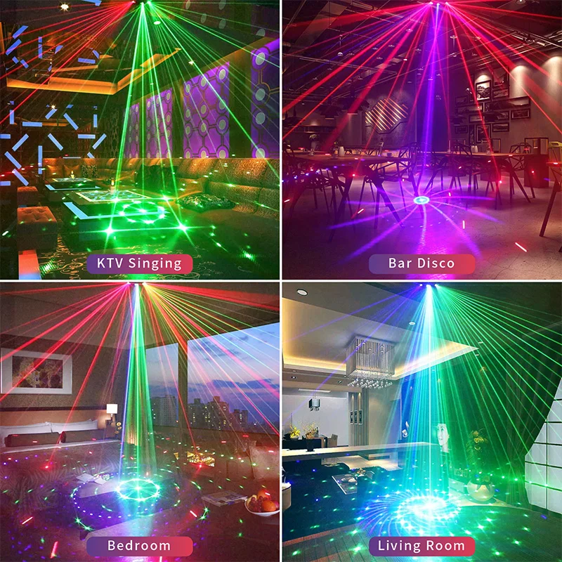 HCWE جهاز عرض ليزر ستروب ضوء الهالوين ينطبق على ملحقات الحفلات Led Projecto Karaoke وحدة التحكم المحمولة UV الأرجواني الضوء #3