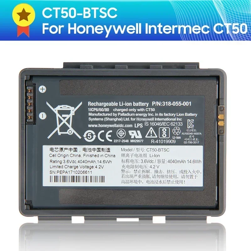 New Replacement Battery CT50-BTSC For Honeywell Intermec CT40 CT45 CT50 CT60 4G /LTE 318-055-014 318-055-001 battery 4040mAh