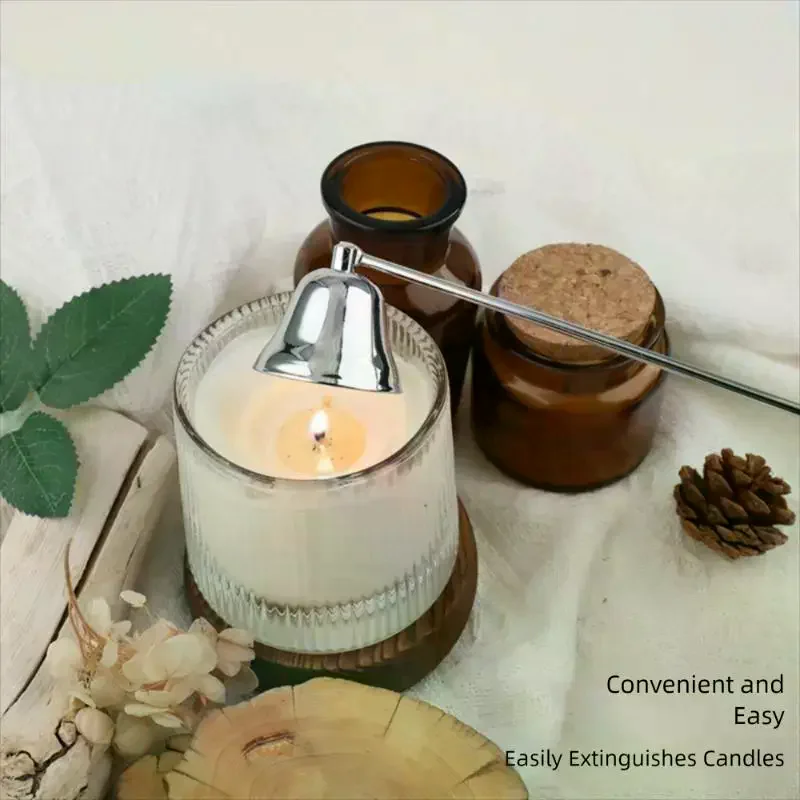 Bell-shaped Candle Snuffer, Portable, With Long Handle, Non-slip, For Home Safety Stainless Steel