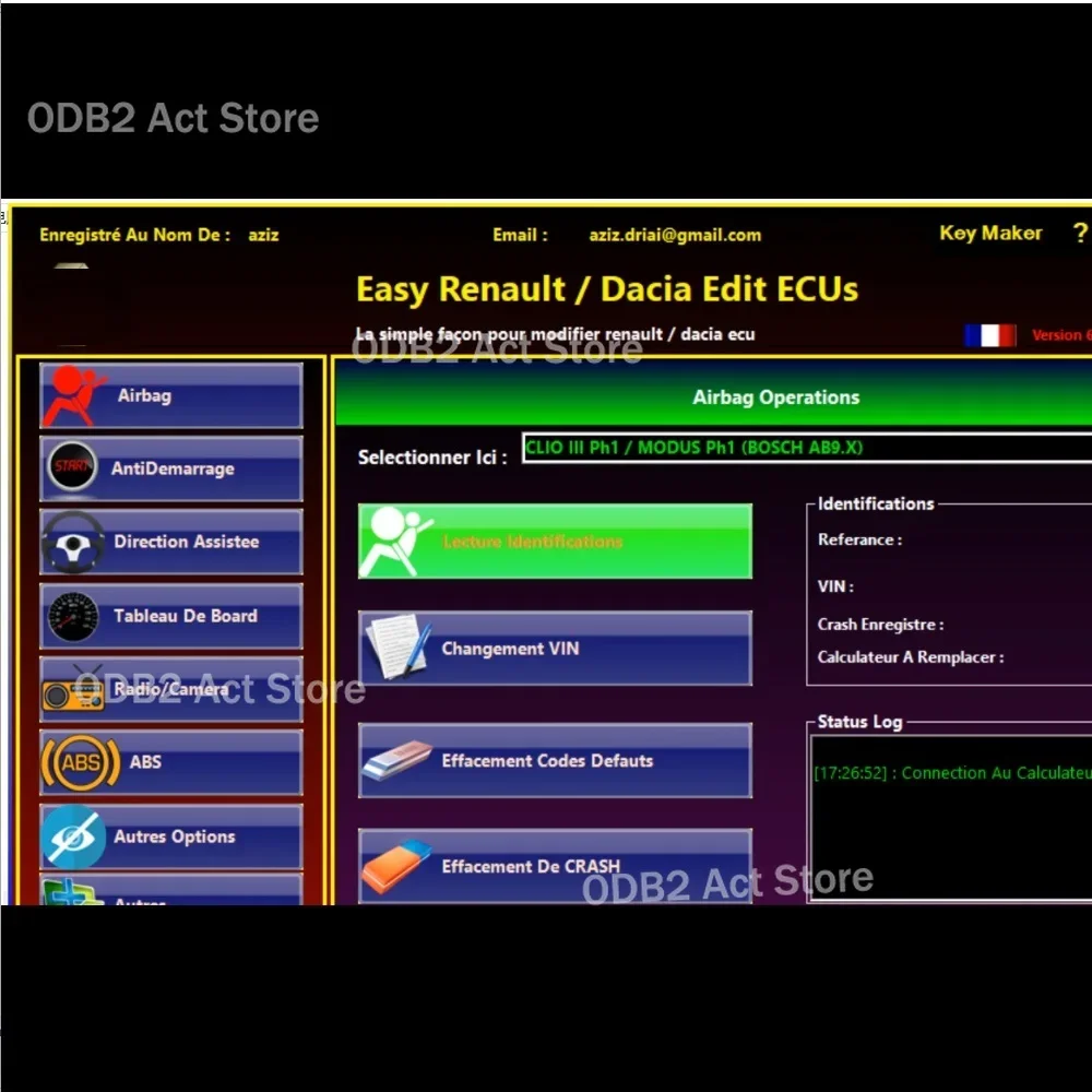 Software Renolink para Programador Renault ECU, Clear Crash, Chaves de Cartão Airbag, UCH Cleaner, Ferramenta com OBDLink, Easy Renault 6.14