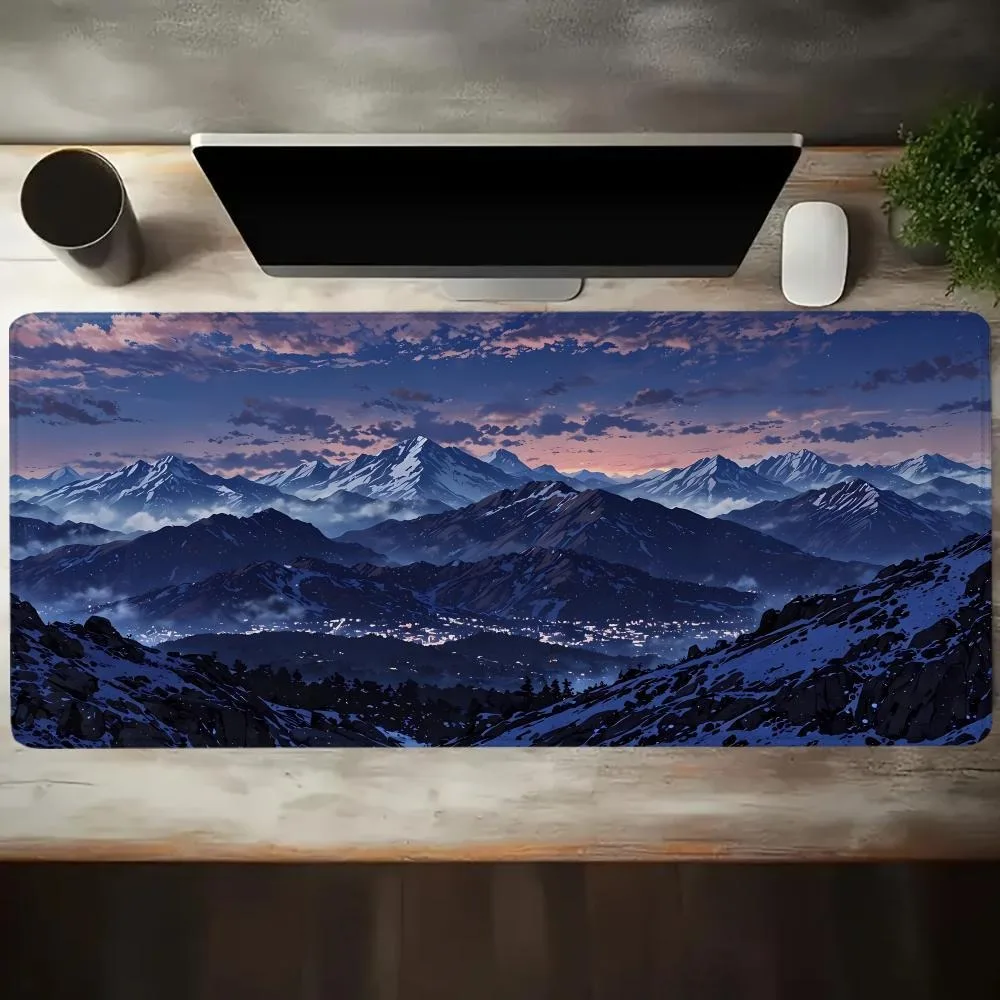 Natural theme mountain scenery morning clouds mouse pad Design desktop decoration keyboard desk organizers and trays