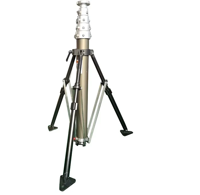 TALENTS 4m Lightweight Aluminum Alloy Lifting Pole LED Mast with 30kg Payload for Telescoping Radio TV WiFi & HAM