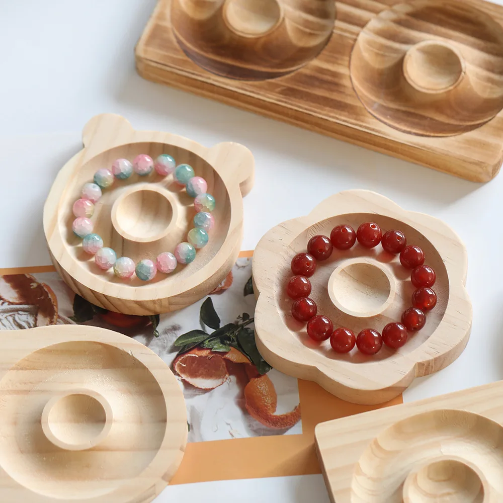 

Wooden Bead Holder Tray, Multi-Shape DIY Beading Organizer for Jewelry Making
