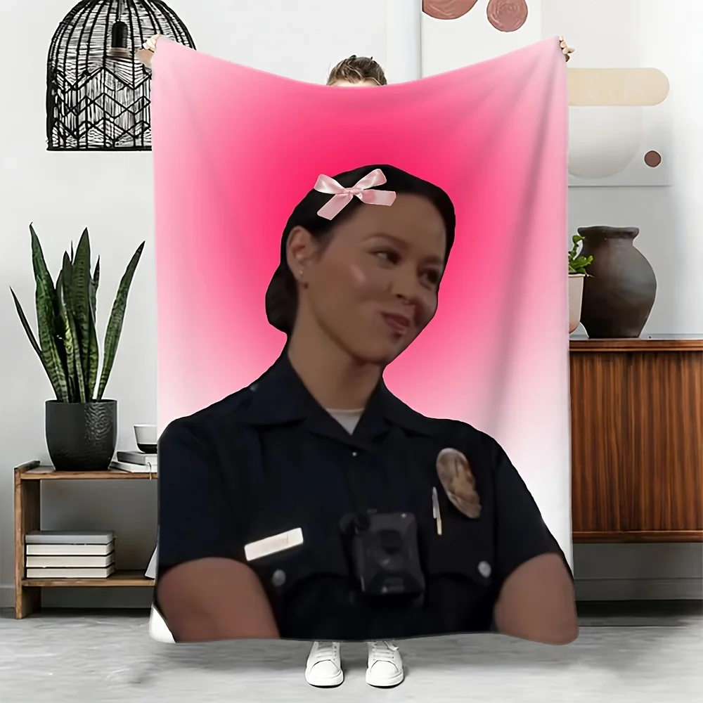 Customize Lucy Chen T-The Rookies Police Drama 2D 1pc Printed Flannel Blanket, Suitable for All Seasons, Soft and Comfortable, P