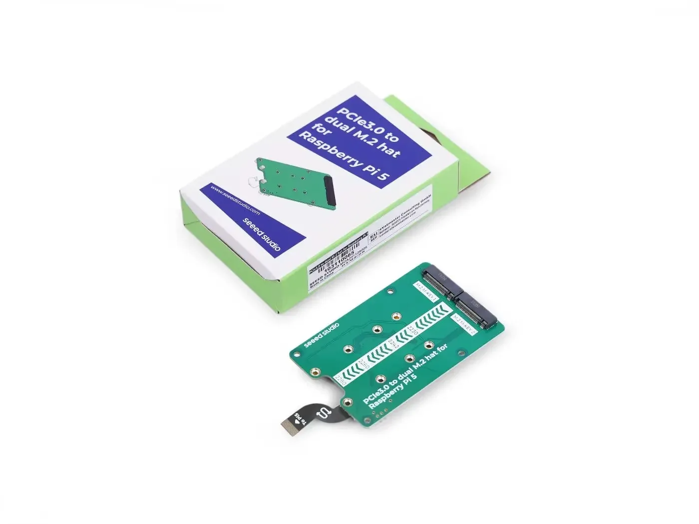 BoMaSPcie3.0 Switch To Dual M.2 Hat For Raspberry Pi 5, Support Nvme Ssd,hailo8/8l And Google Coral Ai Accelerators At Pcie 3.0