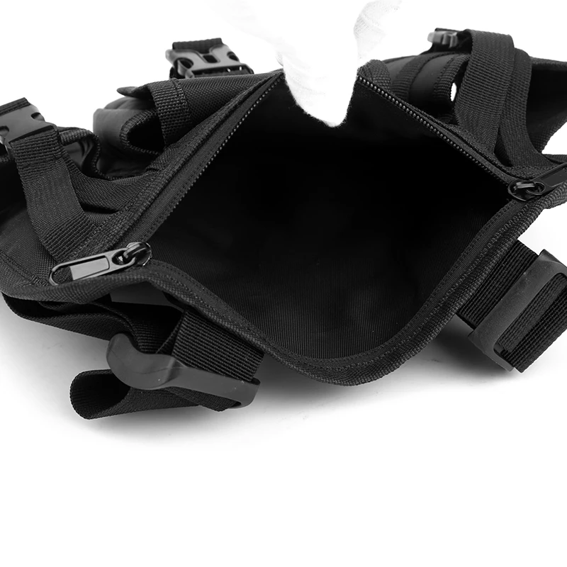 الهيب هوب الشارع الشهير الرجال الصدر حزمة تصميم عاكس للجنسين الصدر تلاعب حقيبة متعددة جيب التكتيكية سترة ظهره طالب حقيبة صدر للرجال #5