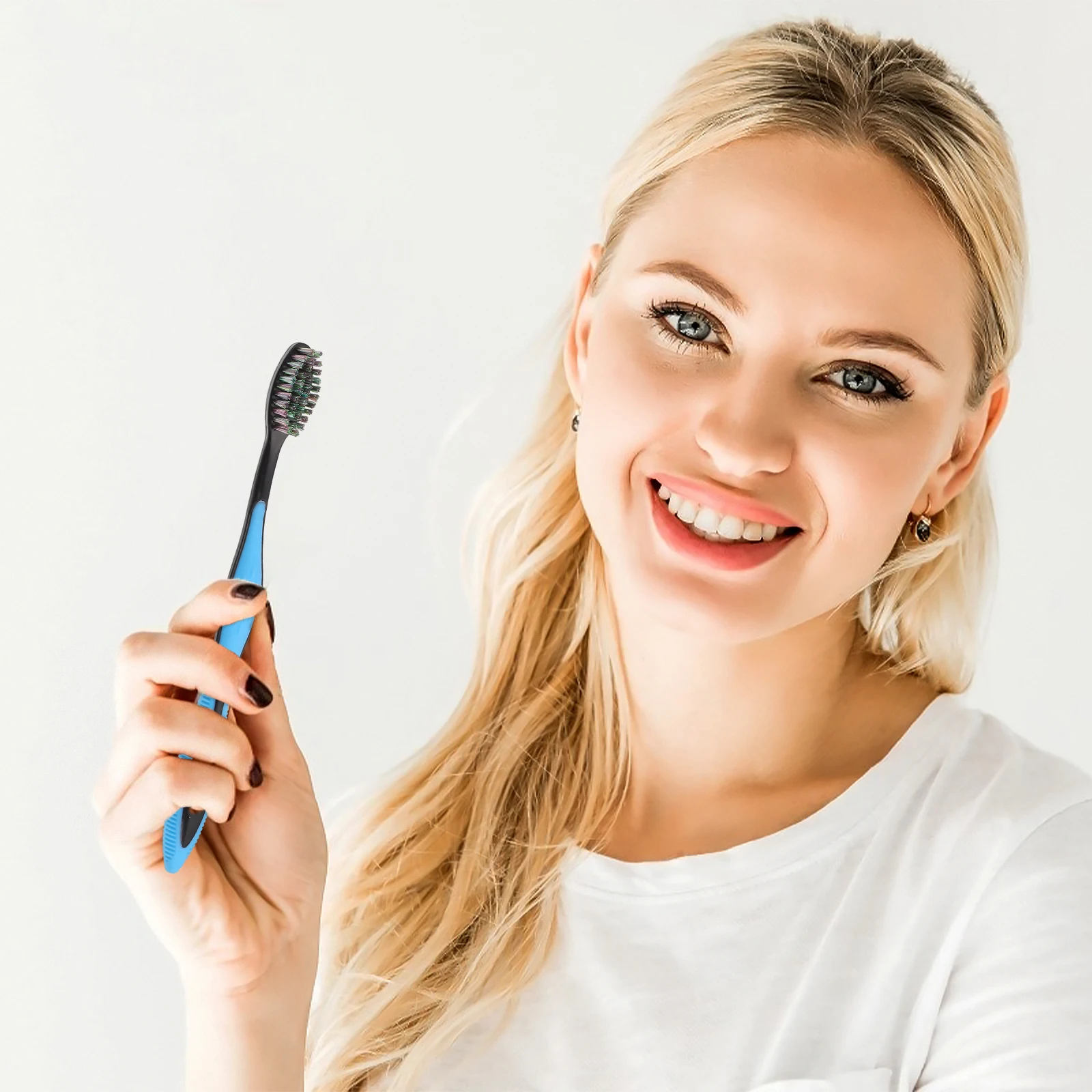 

10pcs Hard Bristles Toothbrushes for Adults Premium PP al Care Tools Curved Handle Anti Slip Sheet Ergonomic Design Removes