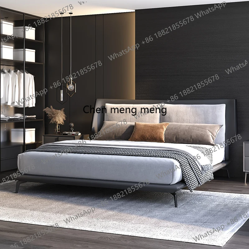 Wooden Floating Bed Design Soft Girls Full Castle Floor Modern Double Headboards Bed Luxury Letto Matrimoniale Salon Furniture