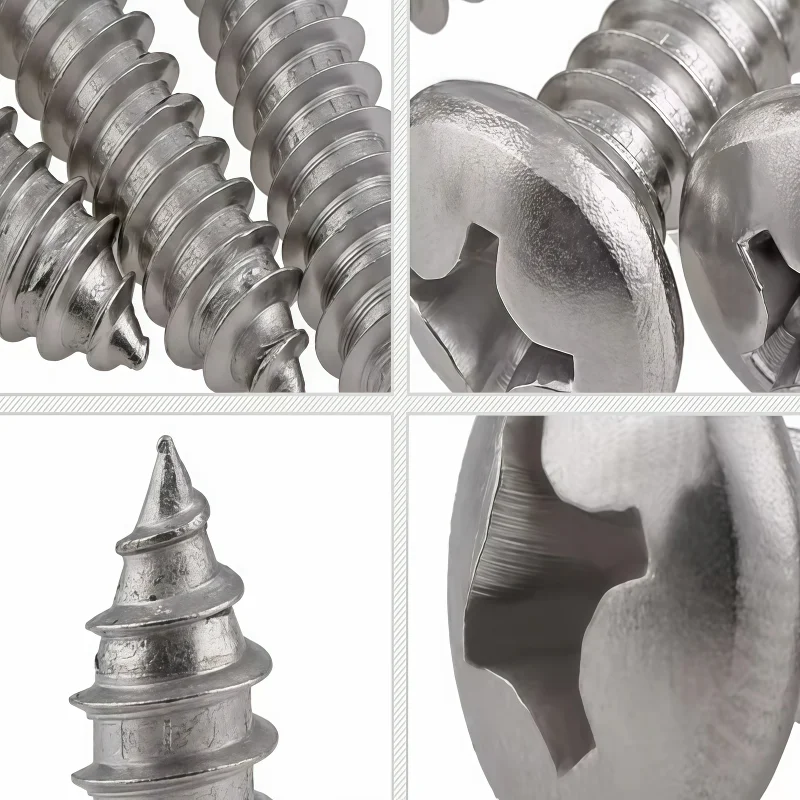10-30pcs/lot Cross Recessed Truss Head Self-tapping Screw 316 Stainless Steel M3 M 3.5 M4  Phillips Mushroom Head Screw
