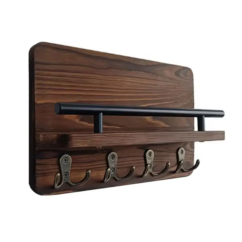 AT63-Key Holder Wall Mounted Coat Bag Hanger Rack Key Decorative Hook For Entryway Mudroom Hallway Bathroom Home Decor