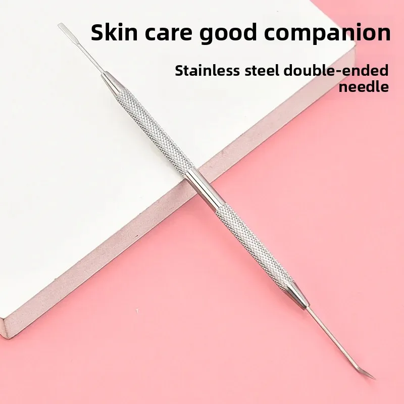 Eyelash Pick Stainless Steel Picker To Clean Nail Dirt Pedicure Nails Picker Double Head Steel Push Nail Tool