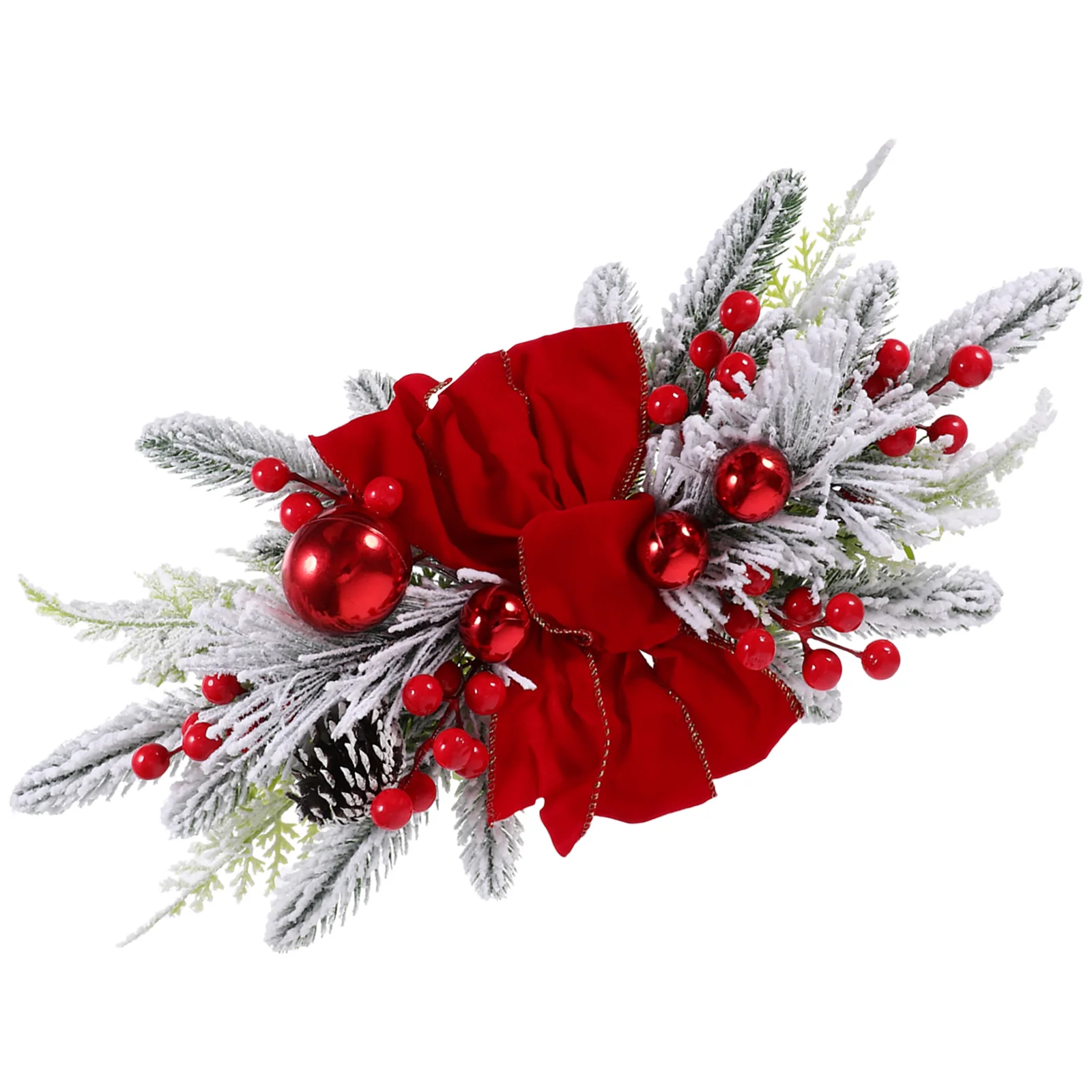 

Christmas Wreath Pendant 45x20cm Red GlowingDecoration Stair Door Wall Holiday Party Festive Home Decor Christmas Luminous