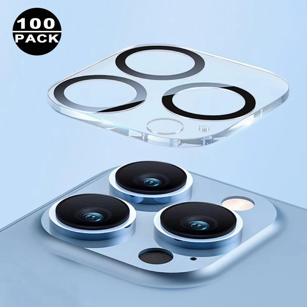 wholesale 100pcs Camera Protector Glass For iPhone 16 Pro Max 15 plus Lens Protector Film transparent with luxury package Cover