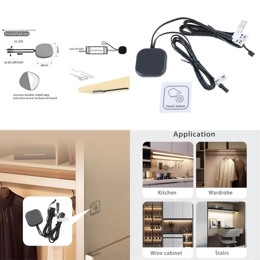 

581E Board Switches LED Touchs Switches Easy Installation