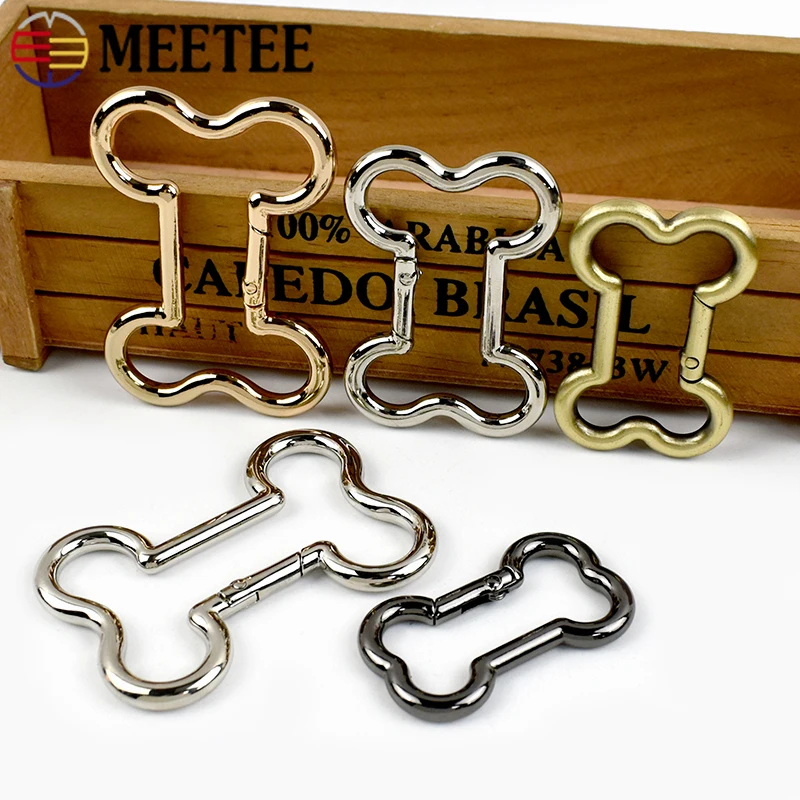 

5/10Pcs 20-38mm Metal Bone Spring Ring Buckle Egg-shaped Clip Clasp Keychain Dog Collar Loop Hook Bags Decor Buckles Accessories