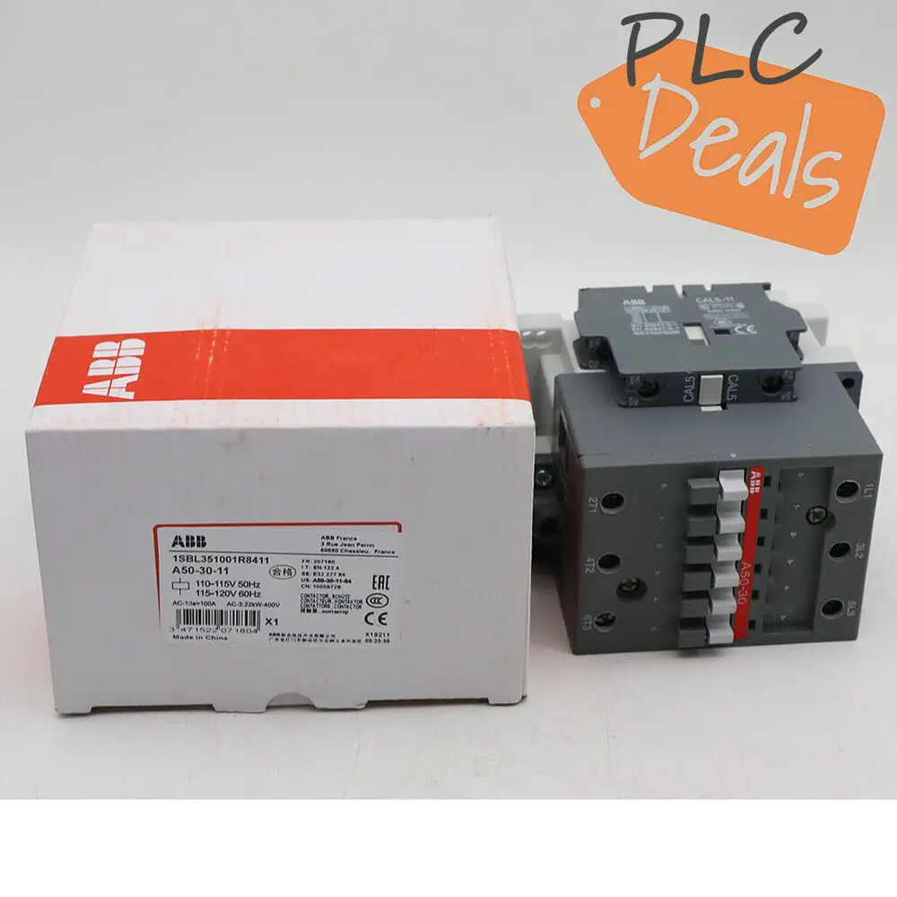 1PCS A50-30-11 ABB Contactor A50-30-11 110-115V 50Hz / 115-120V 60Hz