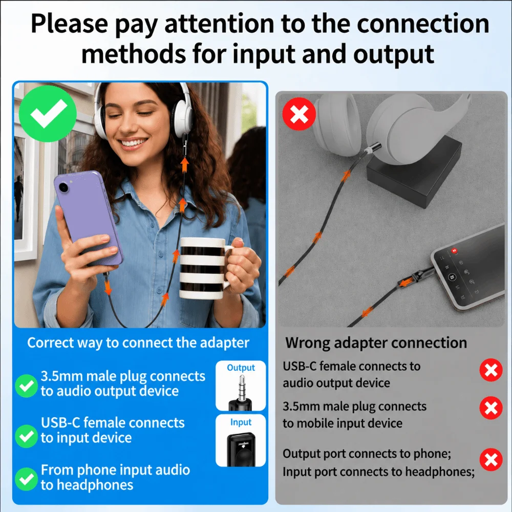 Male to Female USB Type-C to 3.5mm Converter HiFi Plug and Play Audio Adapter No Delay DAC Headphone Jack Plug
