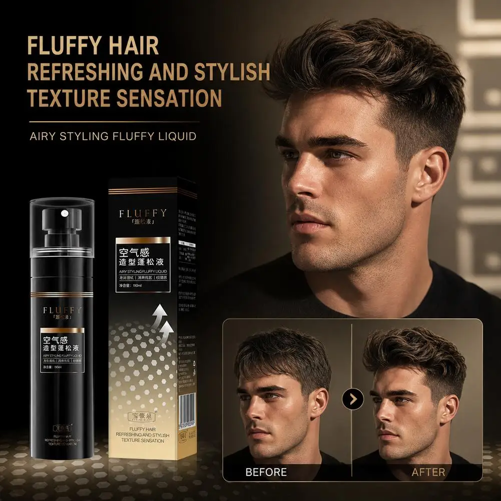 Hair Styling Fluffy Spray Reduces Frizz, Provides Heat Protection and Salon-Quality Care. Suitable for All Hair Types 110ML
