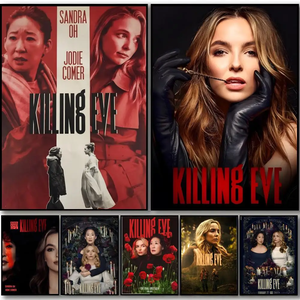 spy drama K-Killing Eve Poster Self-adhesive Art Waterproof Sticker Coffee House Dorm Room Wall Decor