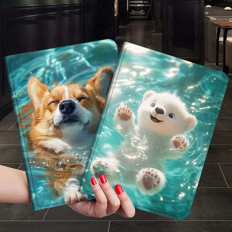 

Cute Polar Bear Swim Gift For Xiaoxin Lenovo Tab P12 Extreme Legion Y900 Idea Pro GT 12.1 2025 Foldable Tablet Case