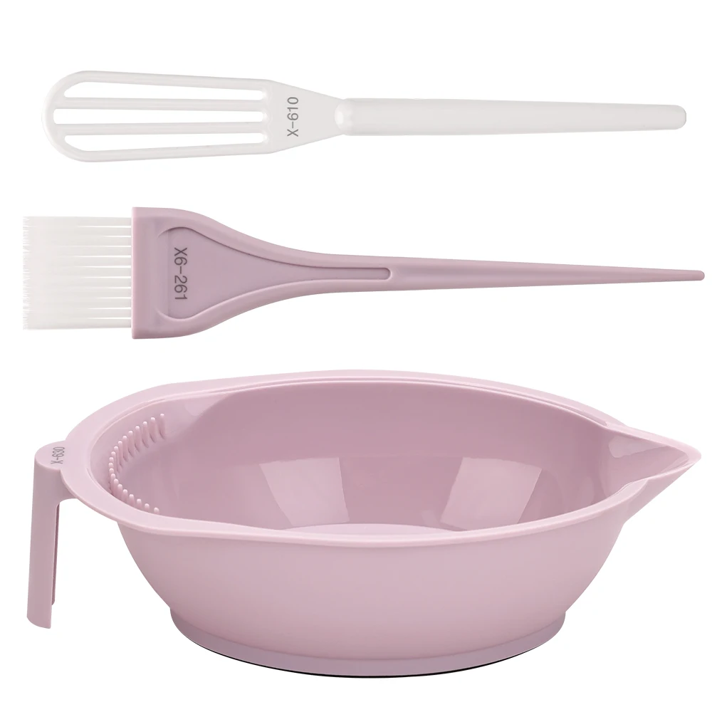 Salon Hair Dyeing Set Multi-Color Mixing Bowl Comb Brush Accessories for Barbershop Hair Coloring Tools 3Pcs Set High-Qualit