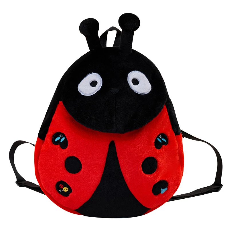 Sac à dos en peluche coccinelle de dessin animé 40CM, joli Animal, sac à dos coccinelle à sept taches, sacs à bandoulière, jouet en peluche, super cadeau d'anniversaire