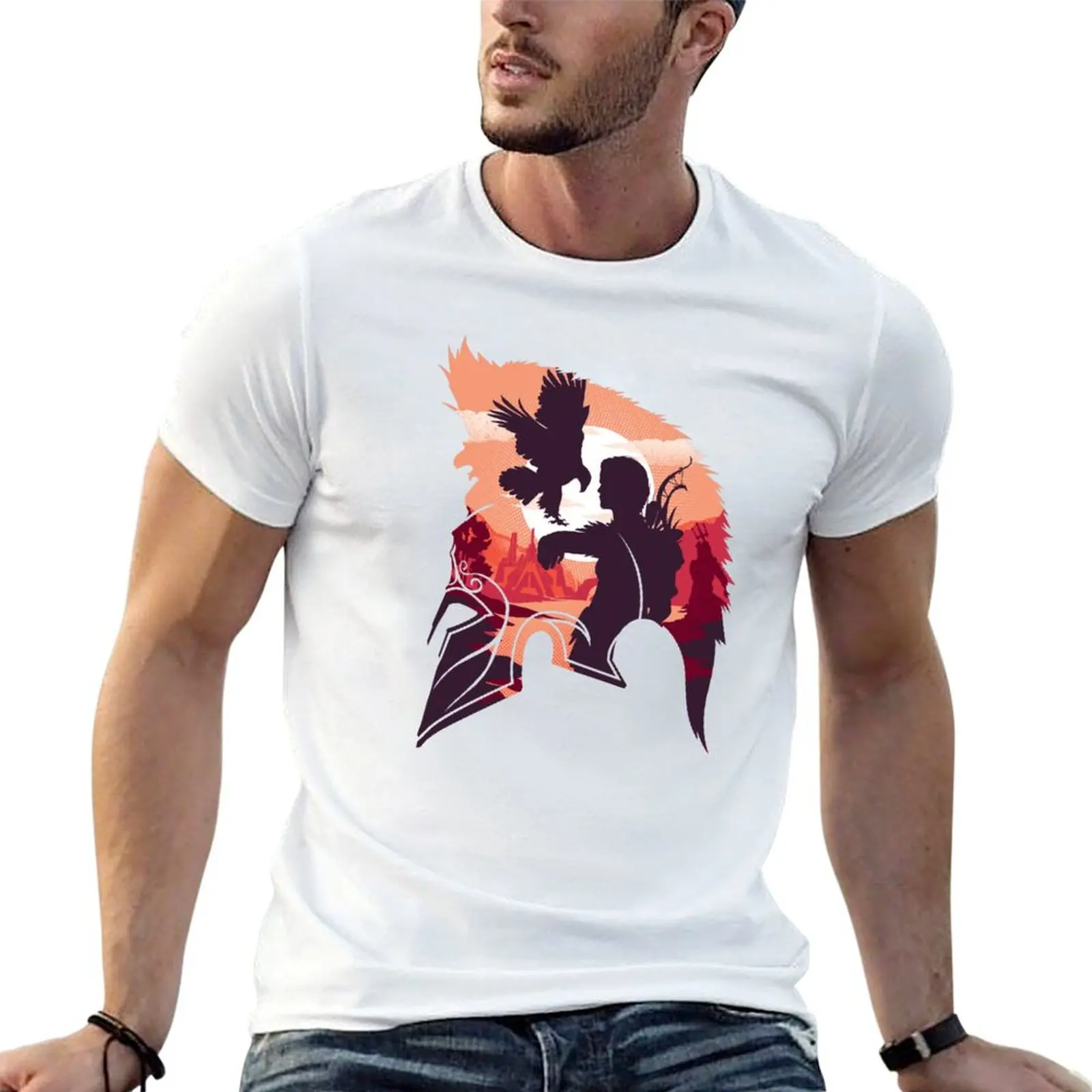 Eagle Bearer Warrior T-Shirt Fashion Simple Casual Tee Shirt