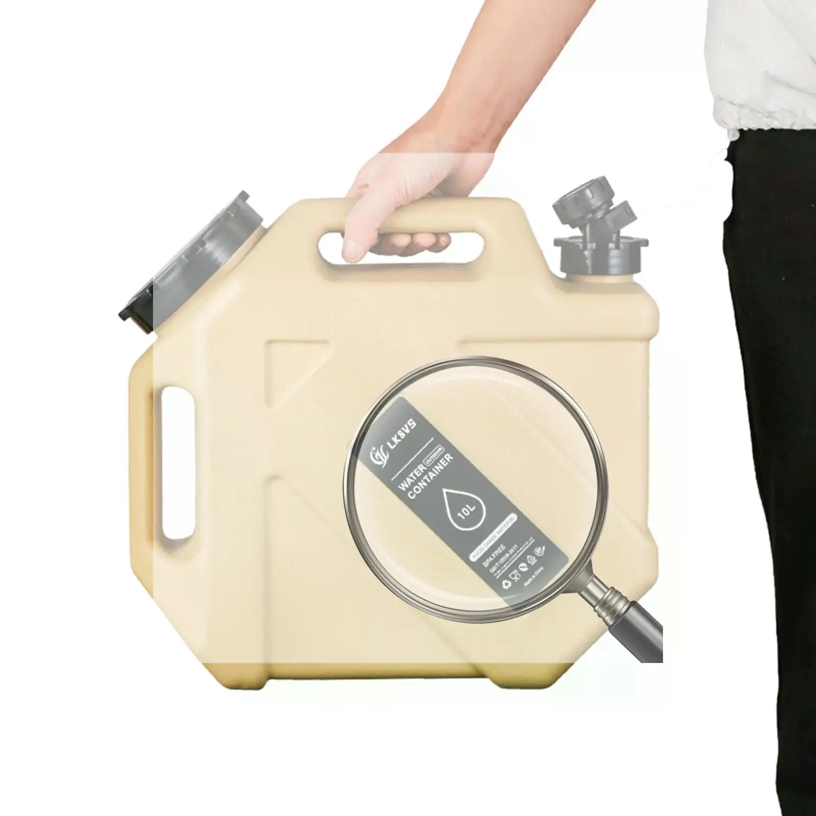 

Контейнер для хранения воды на 10 л с краном, герметичный диспенсер для питьевой воды, переносной бак для автомобиля и кемпинга