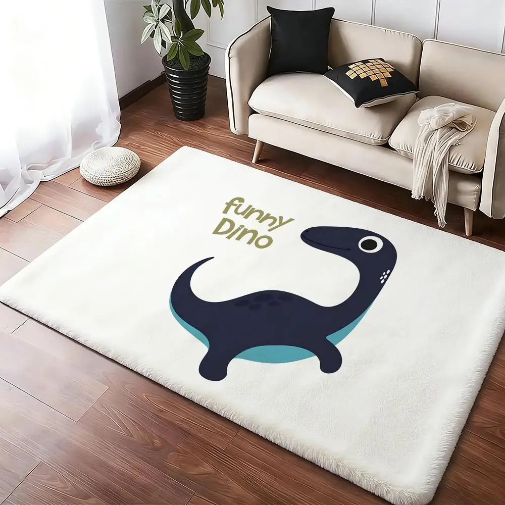 

Милый коврик с изображением динозавра Юрского периода, уютный фланелевый мягкий толстый нескользящий коврик для гостиной, спальни, кухни, декоративные коврики