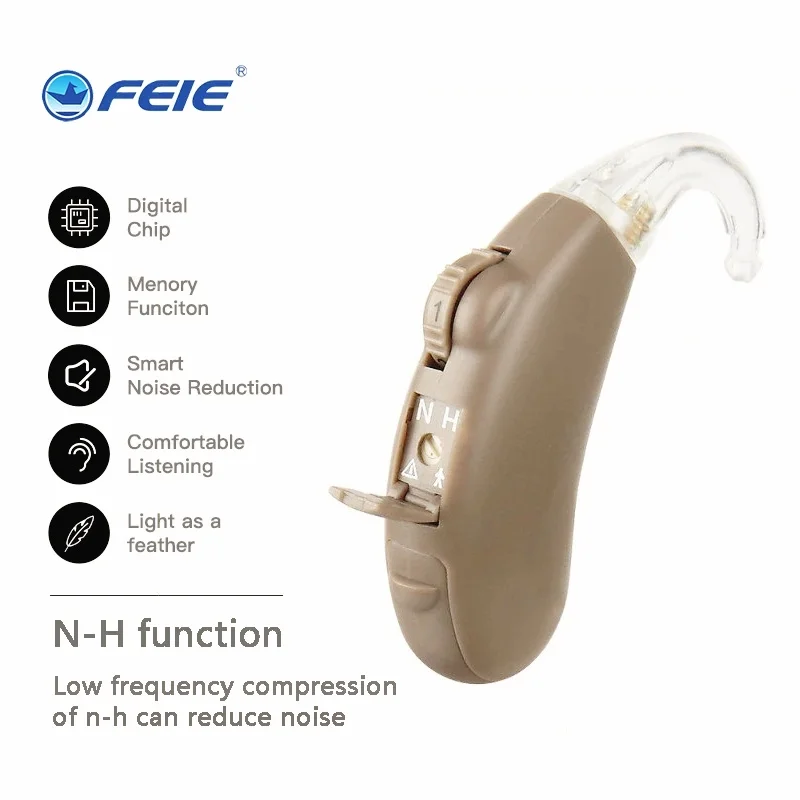 FEIE  hearing  aid factory S-203 Digital Pocket Hearing Aid for Moderate Hearing Loss Best Sound Amplifier Adjustable Tone