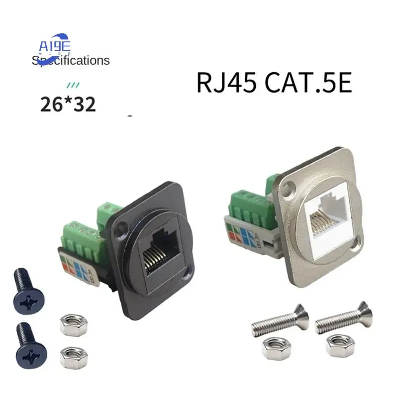 

A19E-5 RJ45 CAT.5E Клеммы для подключения Сетевые компьютерные модули с фиксирующими гайками