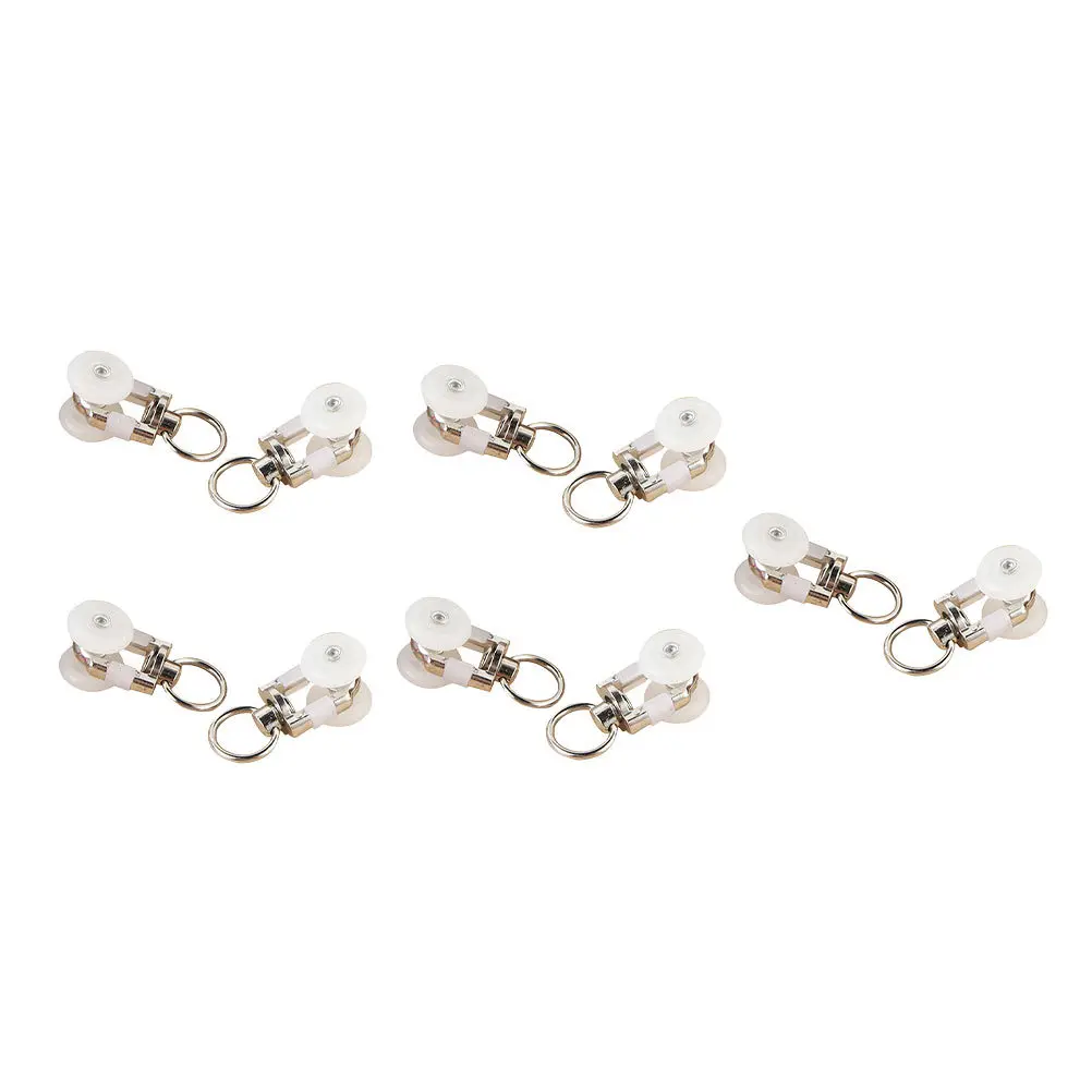

20Pcs Curtain Track Pulley Rust Resistant Alloy Rollers Suitable for Curtain Rail Track Sliding Wheel Accessories