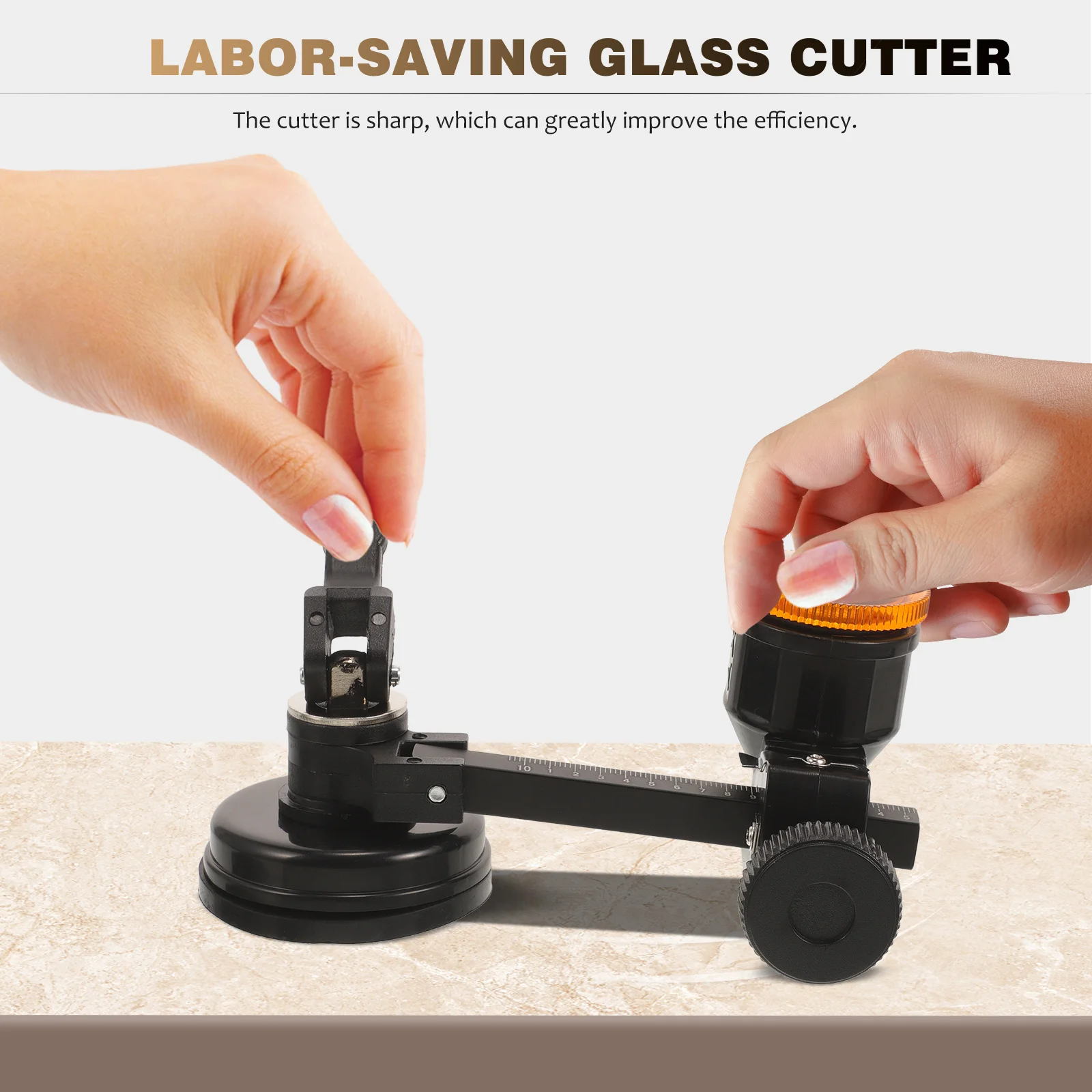 Adjustable Circular Glass Cutter High Hardness Aluminum Alloy Precision Manual Cutting Tool for DIY and Professional Use Glass