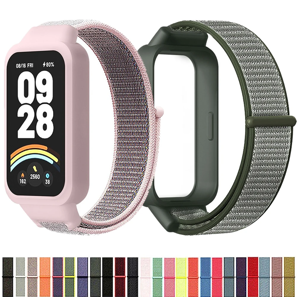 Nylonarmband für Redmi Band 3, atmungsaktives Armband, Correa für Xiaomi Mi Band 9, aktive Smartwatch, austauschbares Zubehör