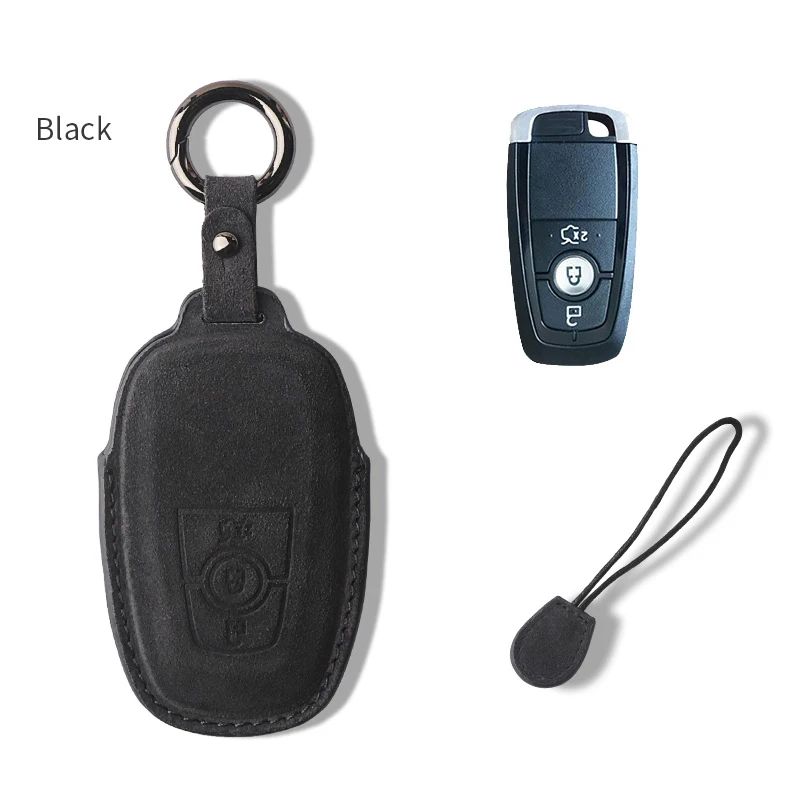 

For Ford Ranger Wildtrak Focus C-Max Galaxy Mondeo EcoSport Explorer Suede Car Key Case Cover Protector Shell Fob Accessories