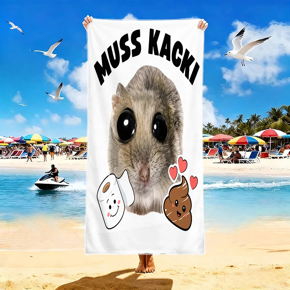 Cute Cartoon Funny Beach Towel Summer Tropical Print Large Bath Beach Resort Towel Novelty Gift 80x160cm